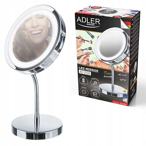 Kosmetické podsvícené Led zrcátko Adler Ad 2159 3x Chrom