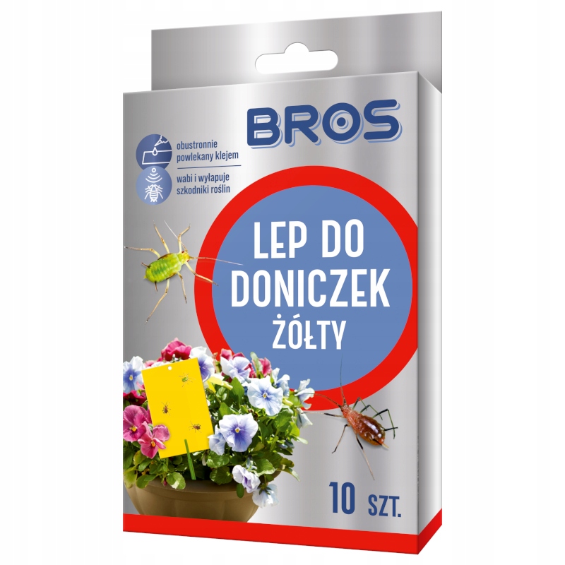 

Bros Lep Do Doniczek Żółty 10 Sztuk Pułapka Wabik