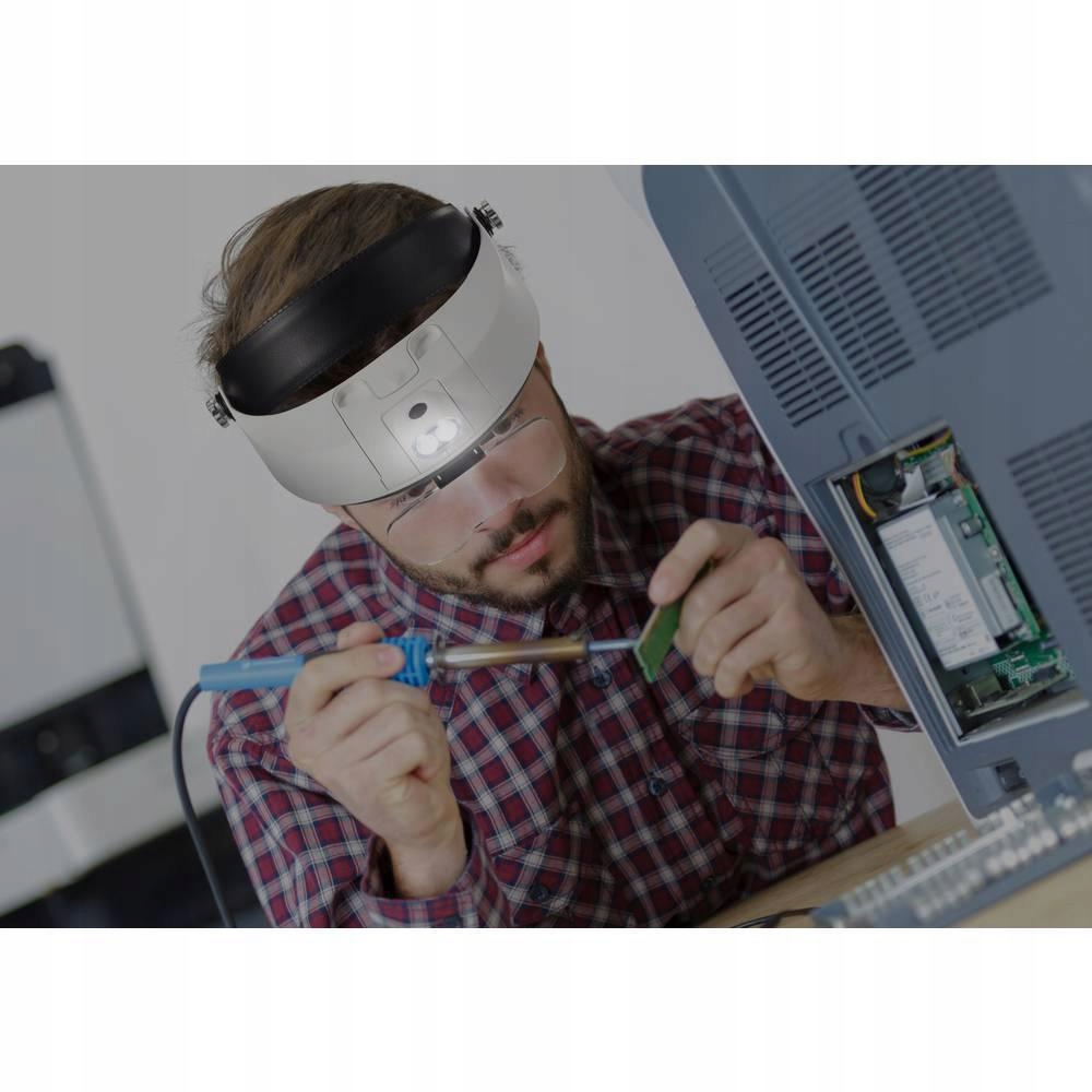 Lupa na głowę z podświetleniem LED TOOLCRAFT Kolor czarny