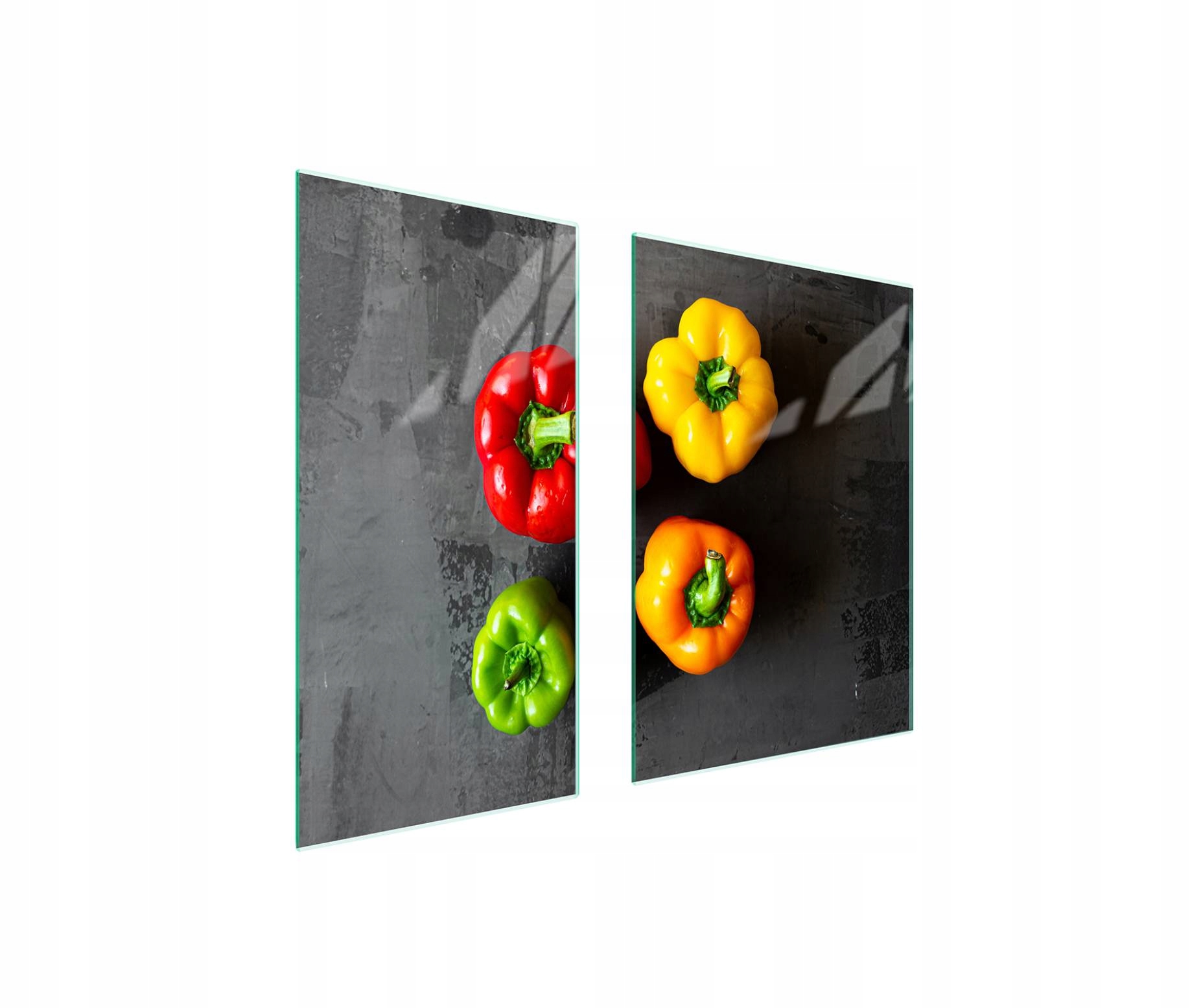 Skleněná ochranná deska na sporák 75x52 Tvrzená paprika Indukce 7v1