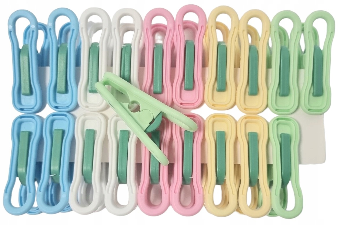 KLAMERKI SPINACZE DO PRANIA BIELIZNY UBRAŃ 20 SZT ŻABKI PLASTIKOWE KOLOROWE Kod producenta ŻABKI ZAPINKI DO SUSZENIA PRANIA 20 SZT.