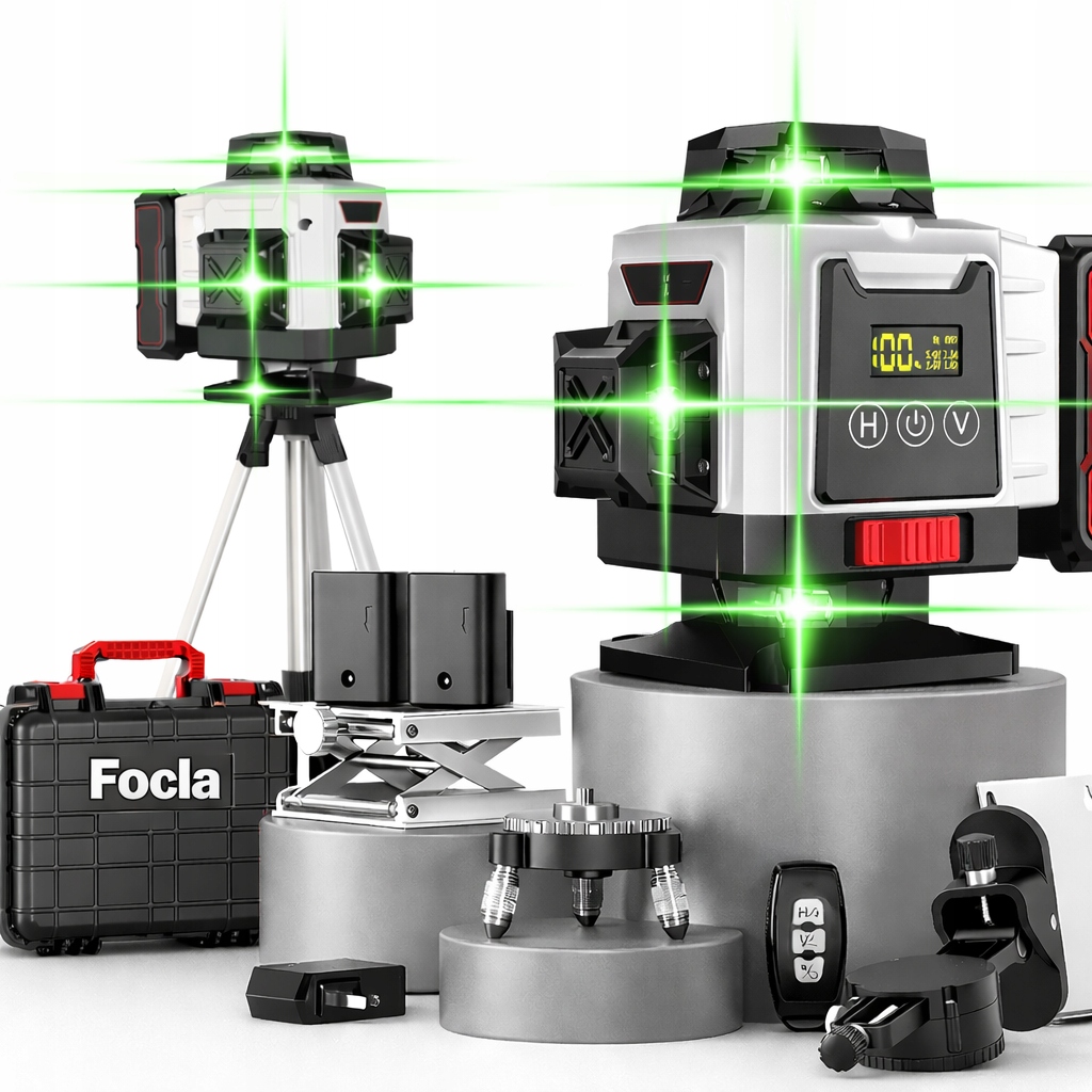 Samonivelační Laserová Vodováha 360° Laser 16 linií 4D Stativ Bonus