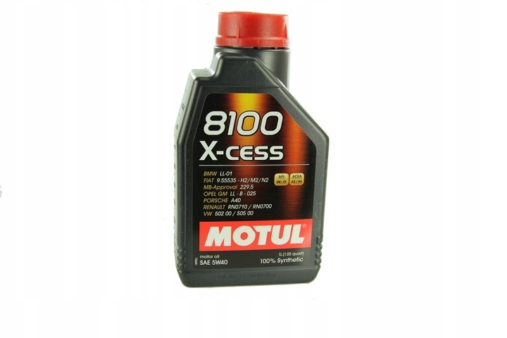 Olej 5W40 Motul 8100 X-cess 1L Vw 502.00 505.00