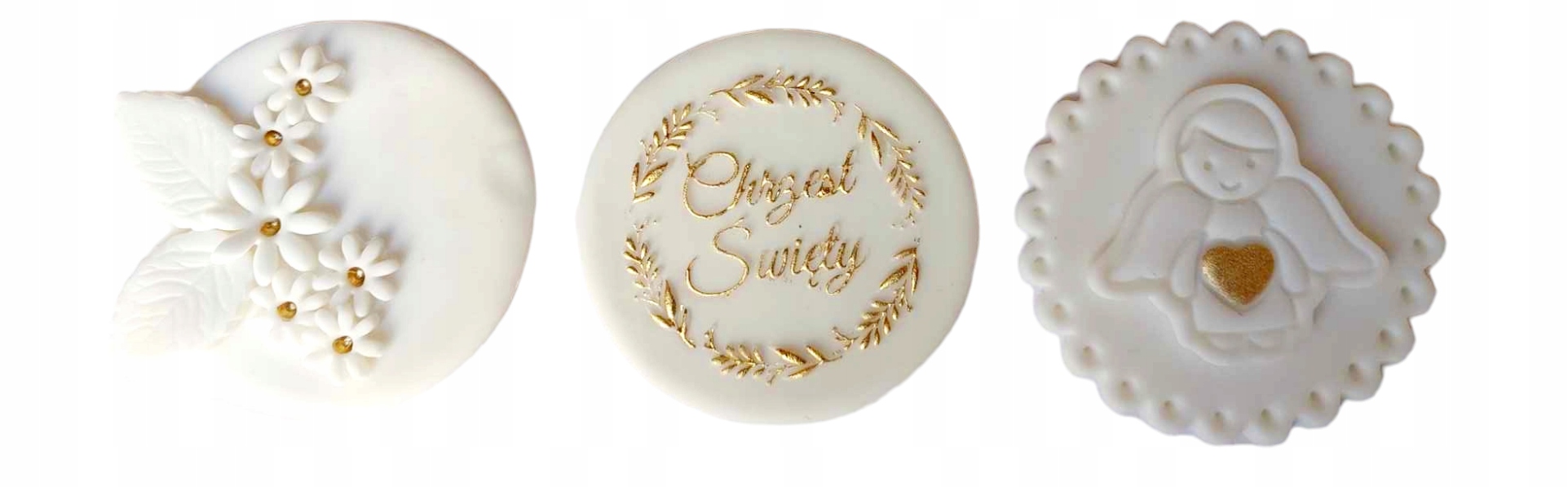 Levně Cukrové Tabule Na Křtiny Svatý dekorace na dort muffiny 3ks N