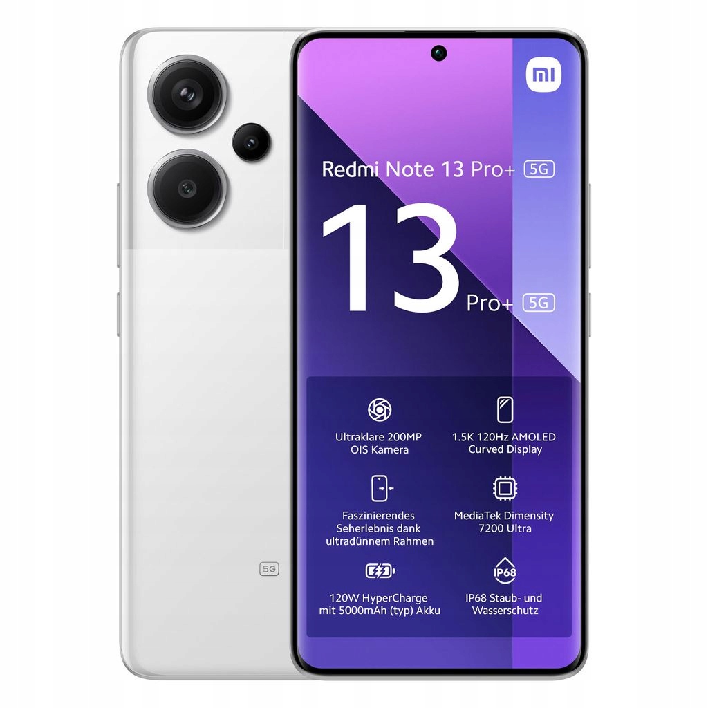 Smartfon Xiaomi Redmi Note 13 Pro+ 12 GB / 512 GB 5G biały EAN (GTIN) 6941812750650
