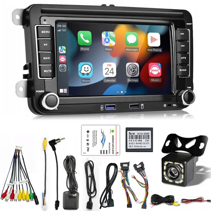 Navigácia 2DIN Rádio 7 Vw Seat Skoda Passat Golf Leon Octavia Leon Android