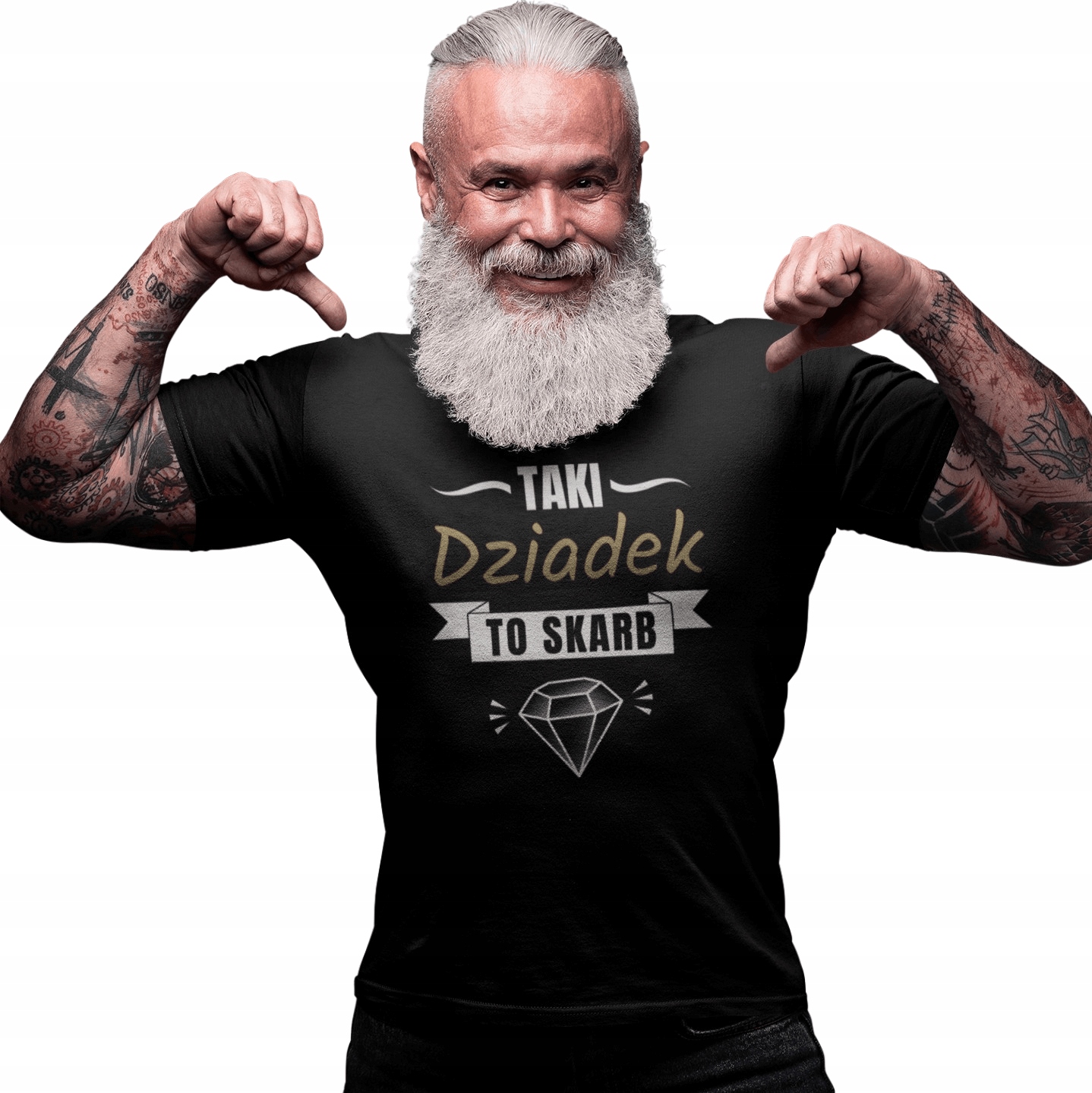 

T-shirt/koszulka męska czarna - Super Dziadek
