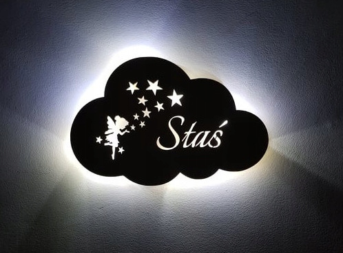 Lampka nocna LED CHMURKA -Gwiazdki imieniem wróżka Marka inna marka