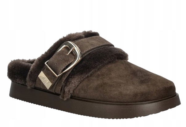 Steve Madden Hnědé Pantofle Pantofle Se Zateplením A Sponou 38 T7C