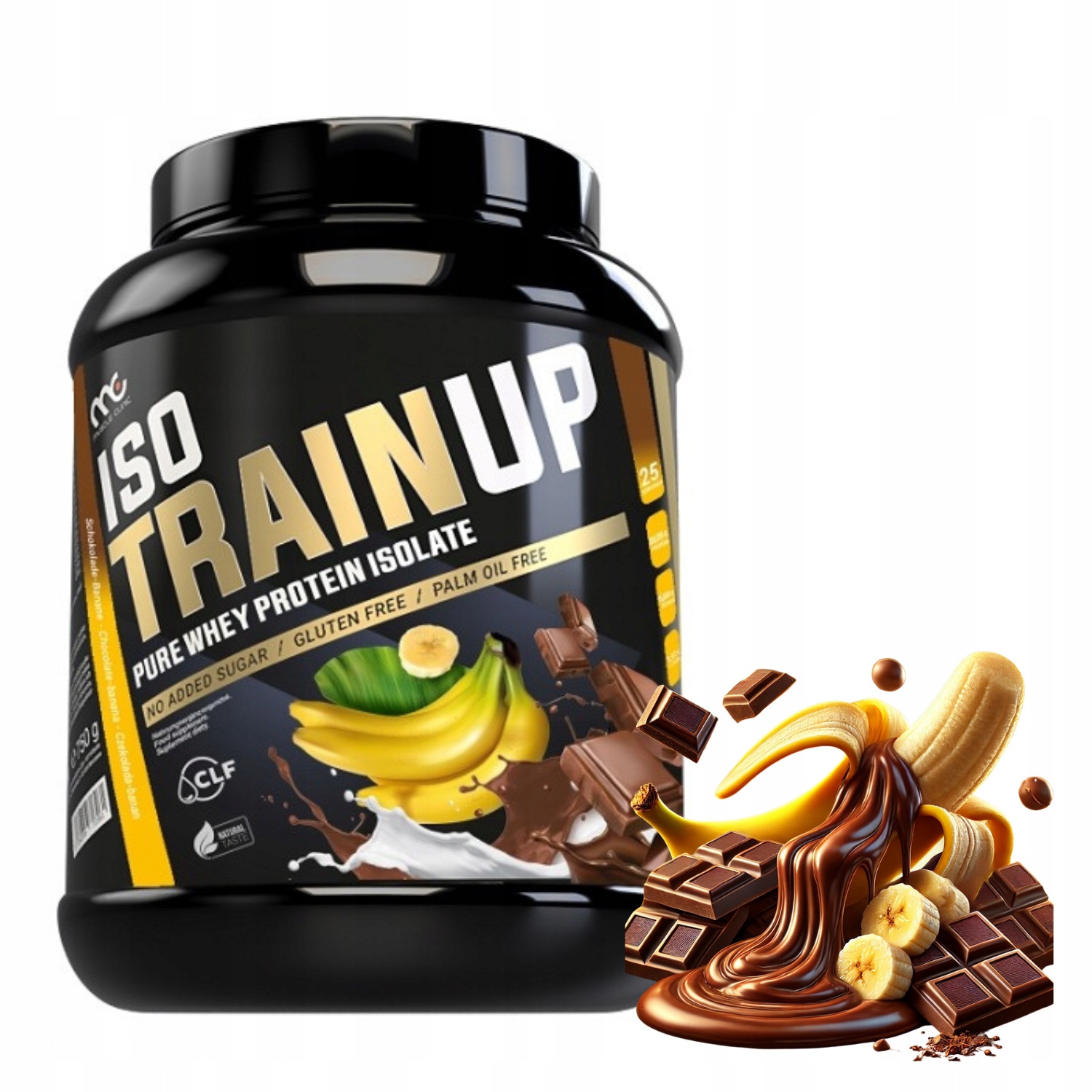 Muscle Clinic Iso Train Up 750 g proteinový izolát proteinový izolát Čokoláda s banánem