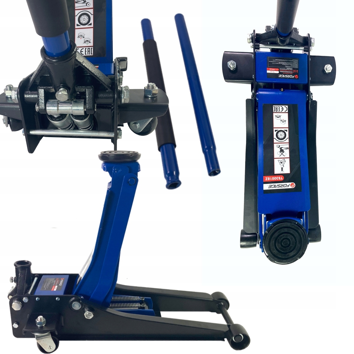 PODNOŚNIK HYDRAULICZNY ŻABA 3,5T LEWAREK GUMA