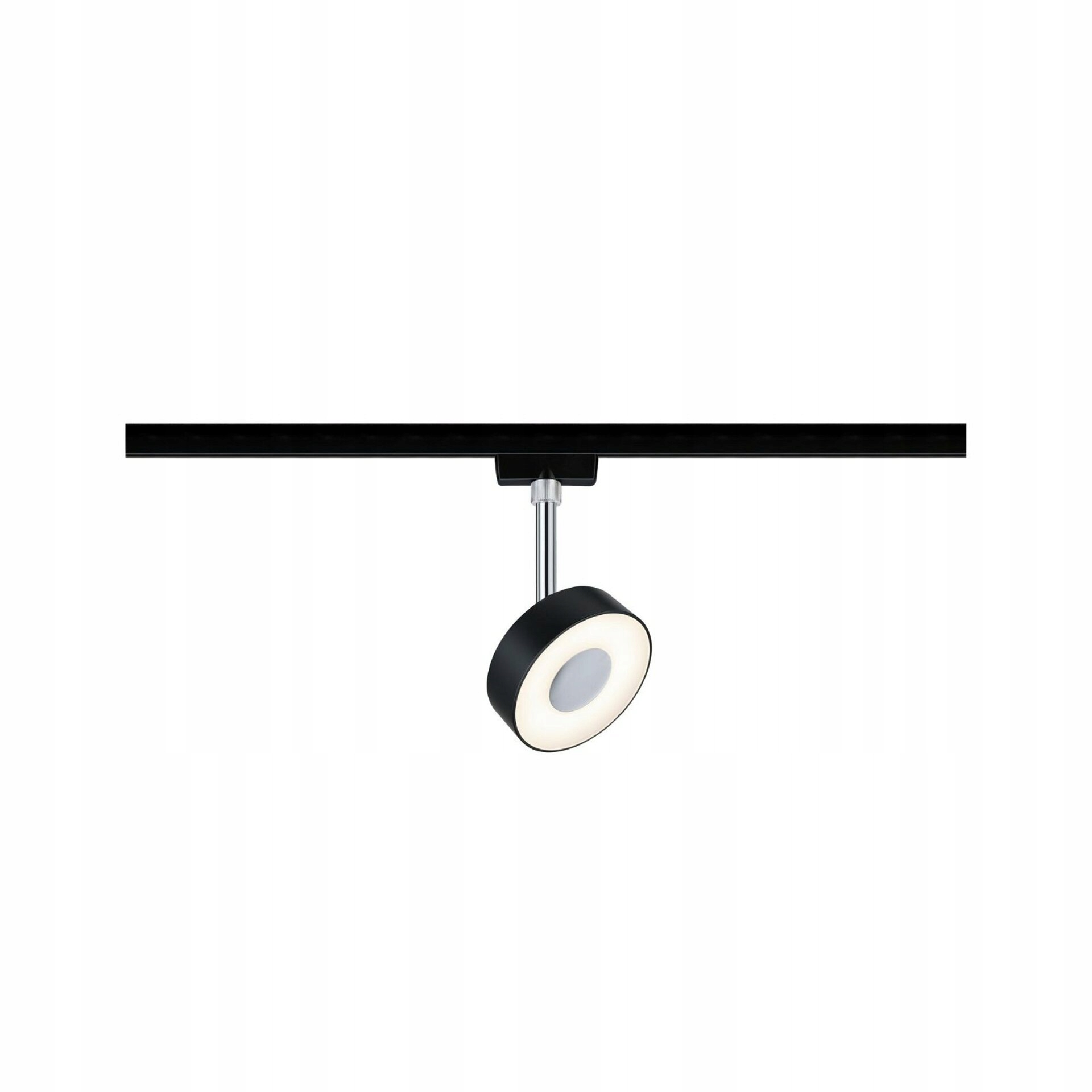 Paulmann URail LED-spot Circle 5W čierna matná, 2700K, stmievateľný