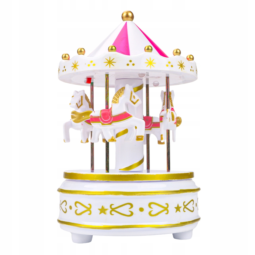 KARUZELA Z KONIKAMI I POZYTYWKA KOLOROWE ŚWIATEŁKA PREZENT NA ŚWIĘTA Kod producenta 6DZ0089WHAAQY