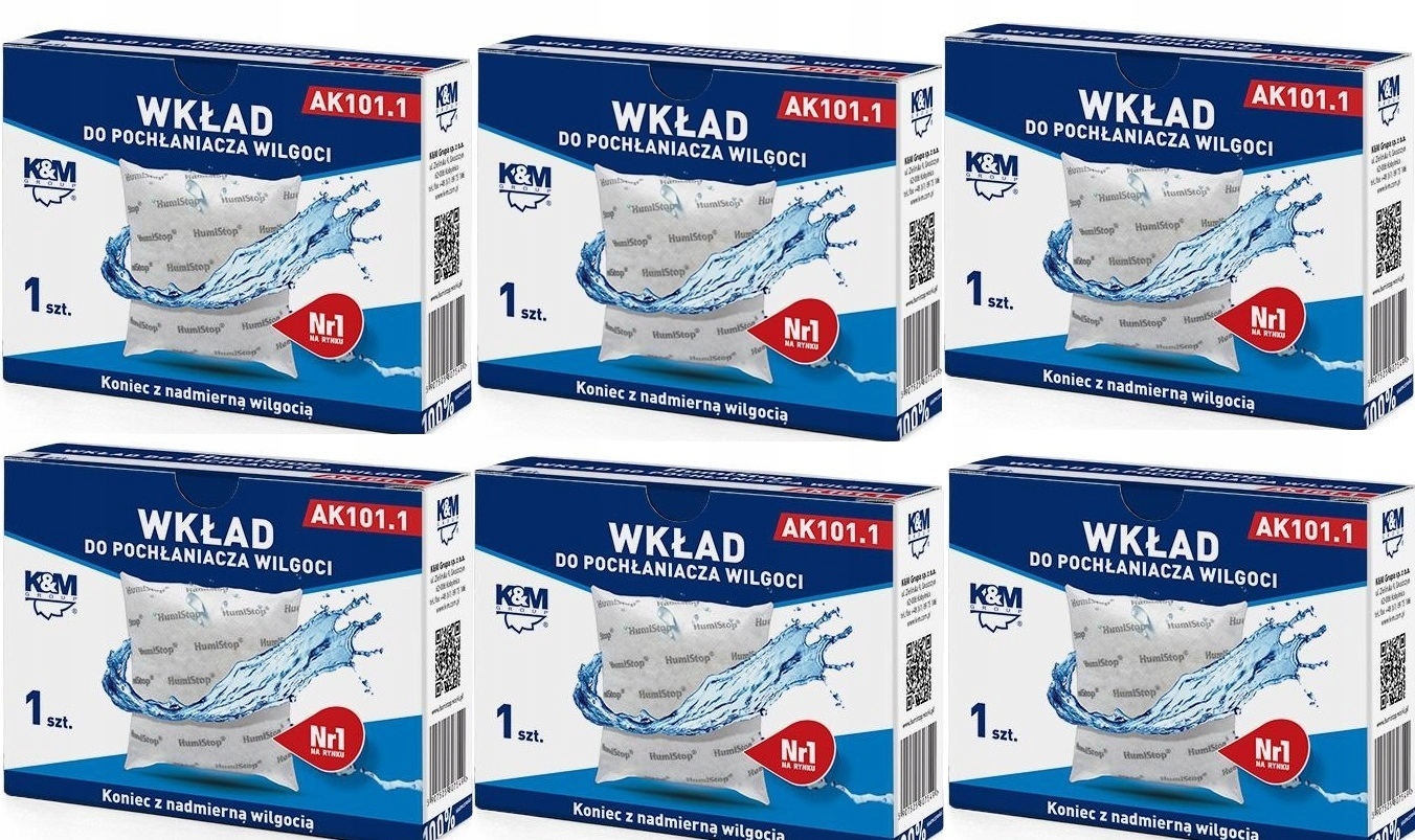 

6X Wkład, Zapas Do Pochłaniacza Wilgoci Humistop