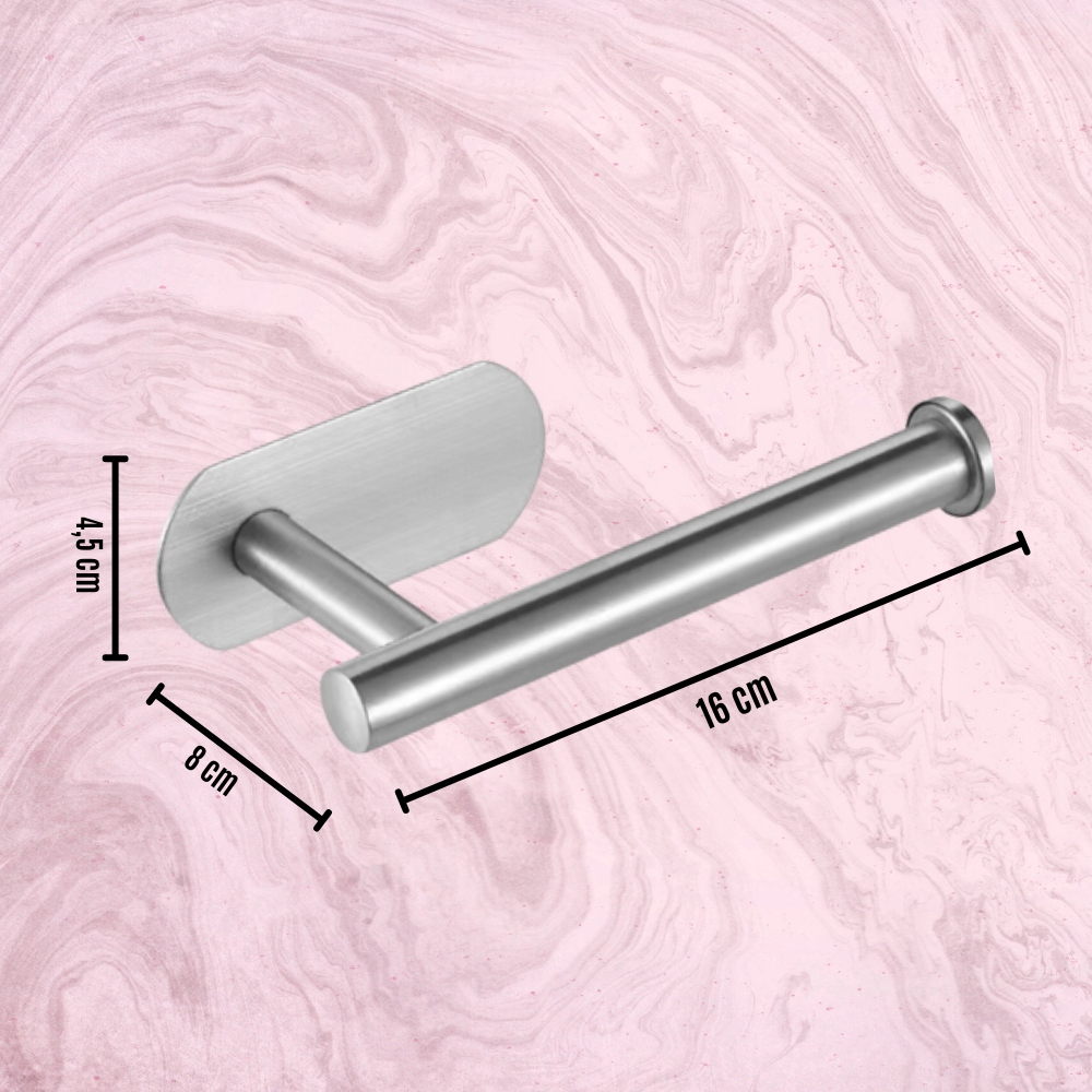 UCHWYT WIESZAK NA PAPIER TOALETOWY SREBRNY Głębokość produktu 8.2 cm