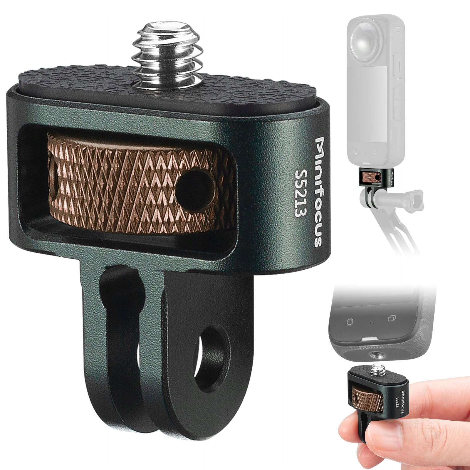 ADAPTER KAMERA STATYW 2 SZTUKI DO GOPRO INSTA 360 SJCAM AKCESORIA — miniatura 9