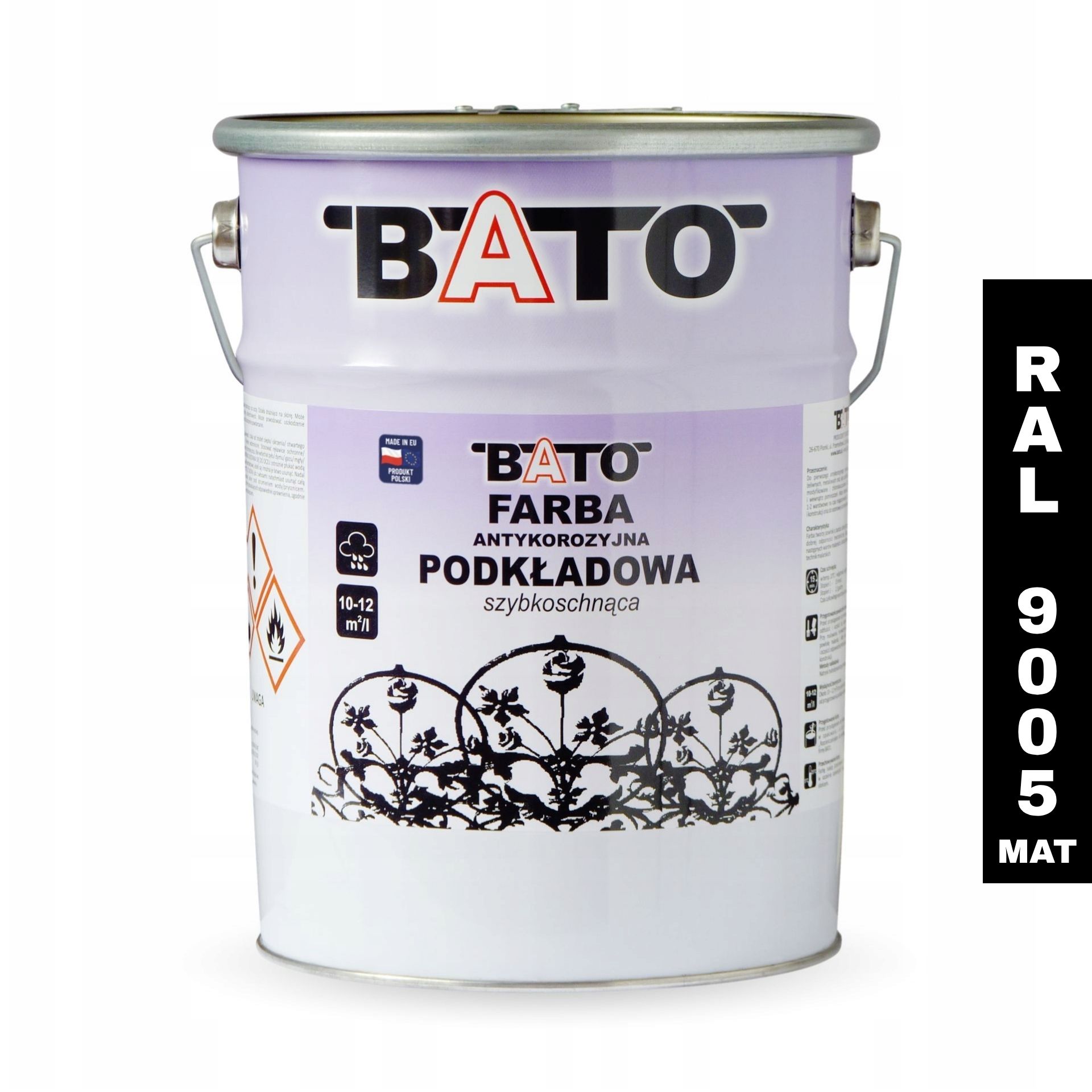 Barva Bato černá matná, rychleschnoucí, 3L