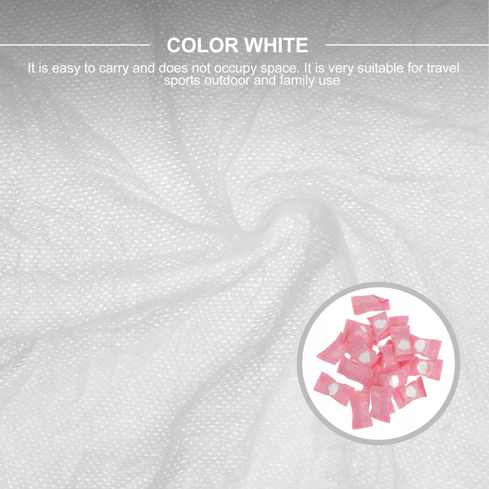 Skompresowane ręczniki podróżne do twarzy Kolor dominujący biały