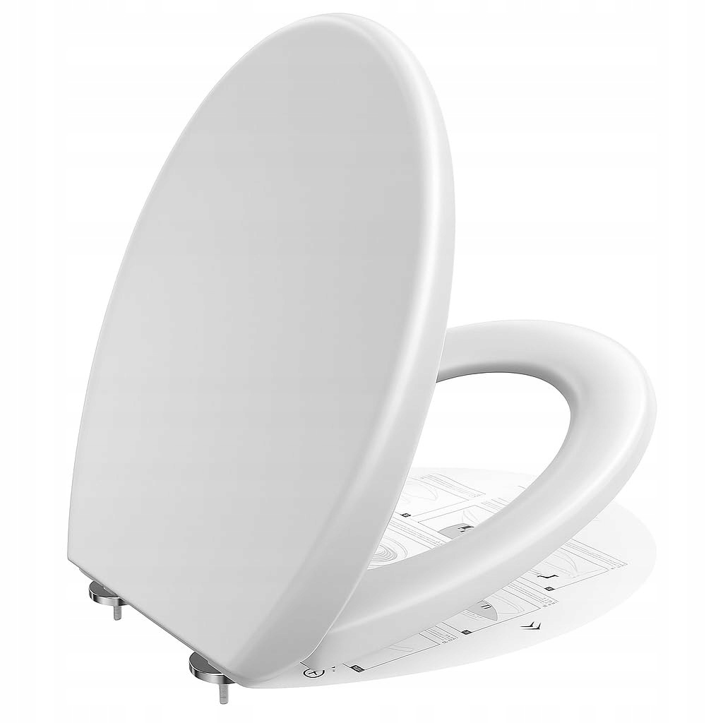 Wc sedátko Cecipa Derw Oval bílé Soft Close s pozvolným sklápěním