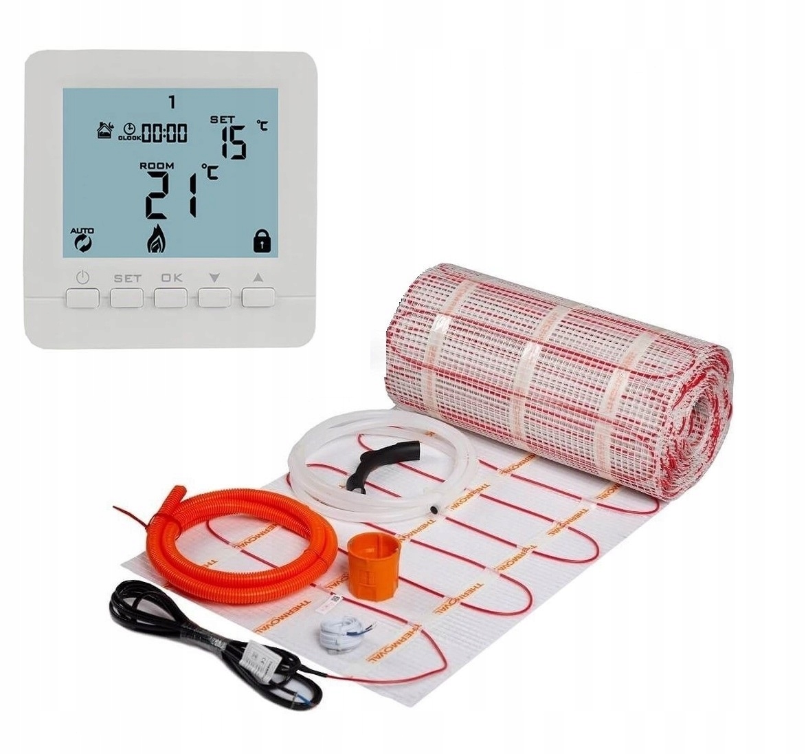Mata Grzejna Grzewcza Pod Płytki 170W/M2 Thermoval 20M2 Hy 02 Biały