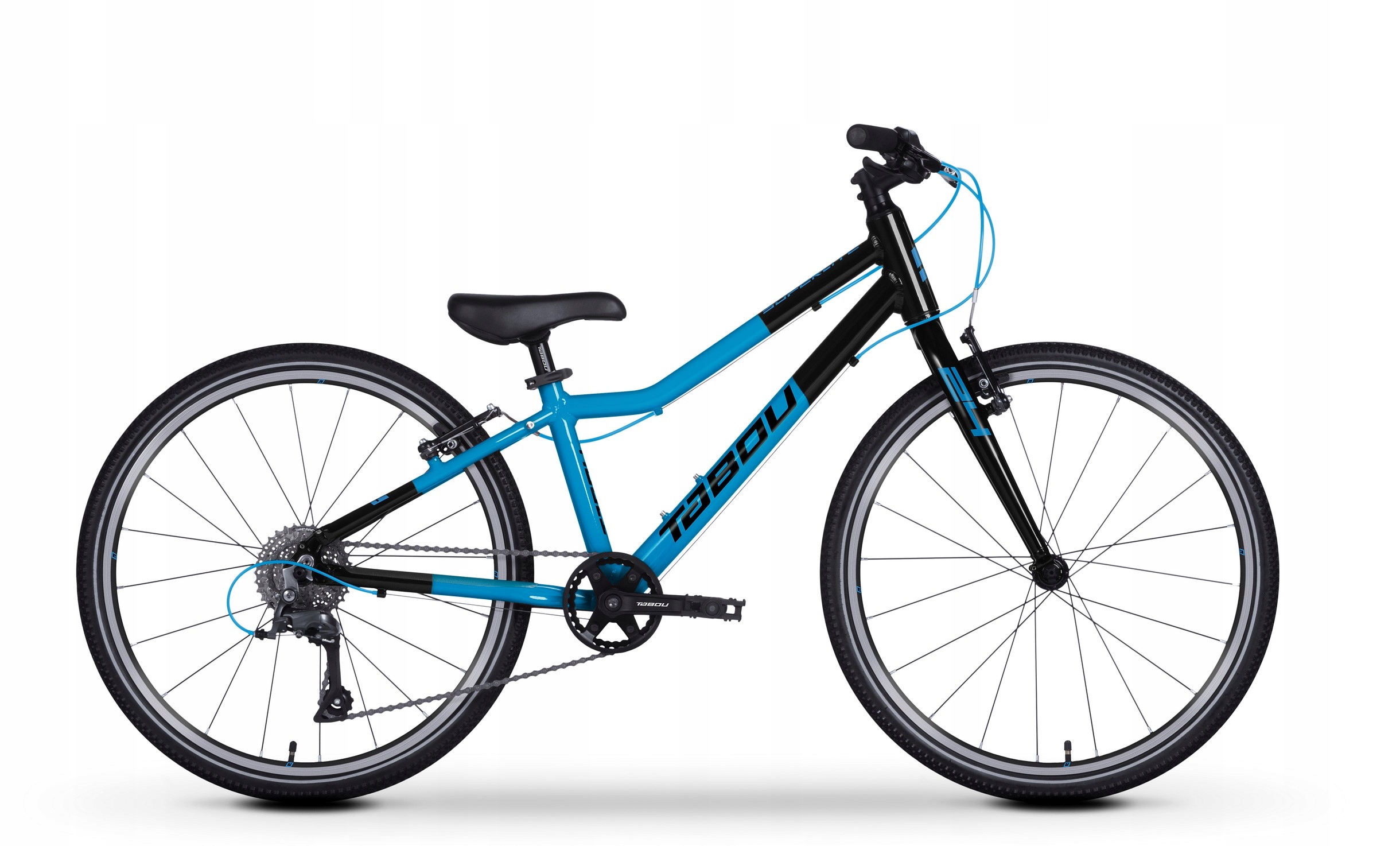 Rower dla dziecka koło 24" Superlekki Tabou 8 biegów niebieski-czarny