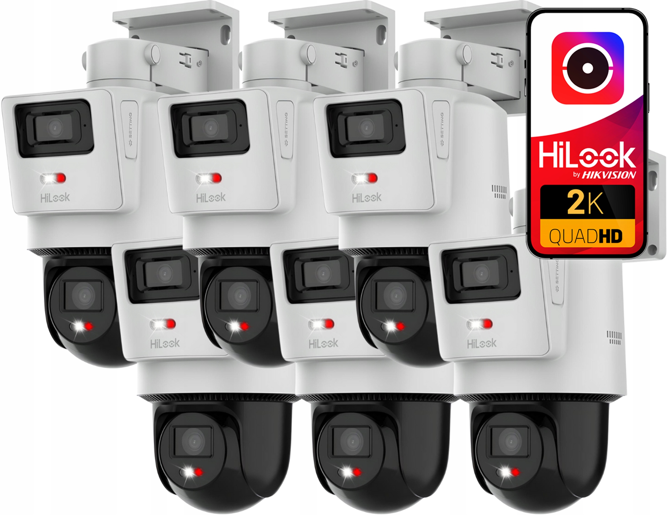 Otočná kamera x6 Ip Dualna 2x 4MPx Dualna TandemVu PTZ-D4 Vonkajšia