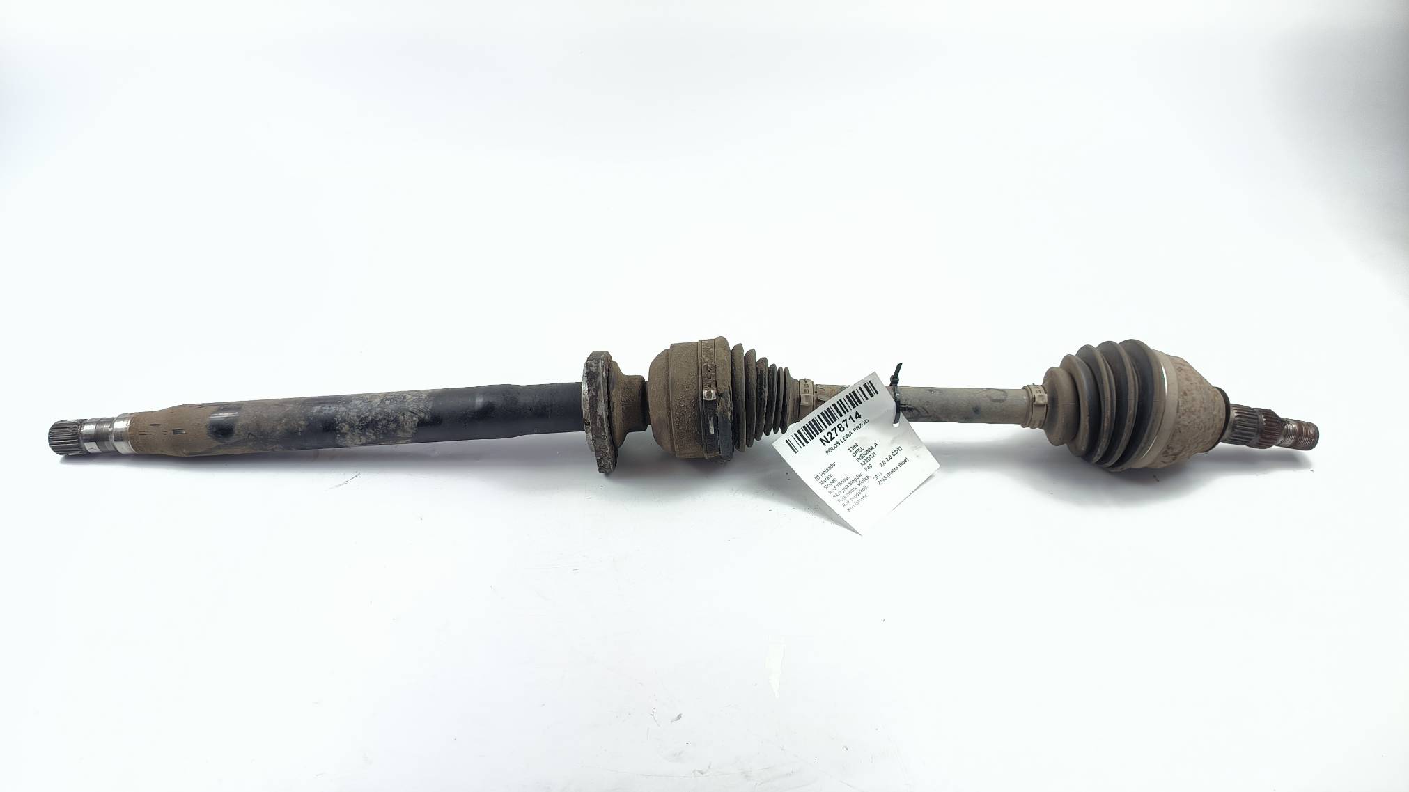 semi-axis right front 13219092 2.0 CDTI OPEL INSIGNIA A
