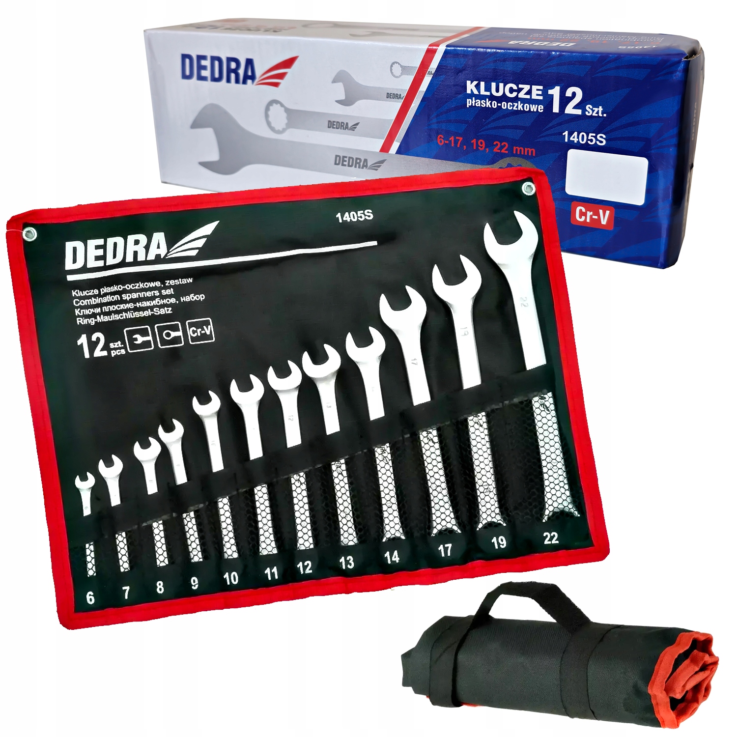 Komplet Klucz Kluczy Płasko-oczkowy 6 22 12 sztuk Dedra 1405S