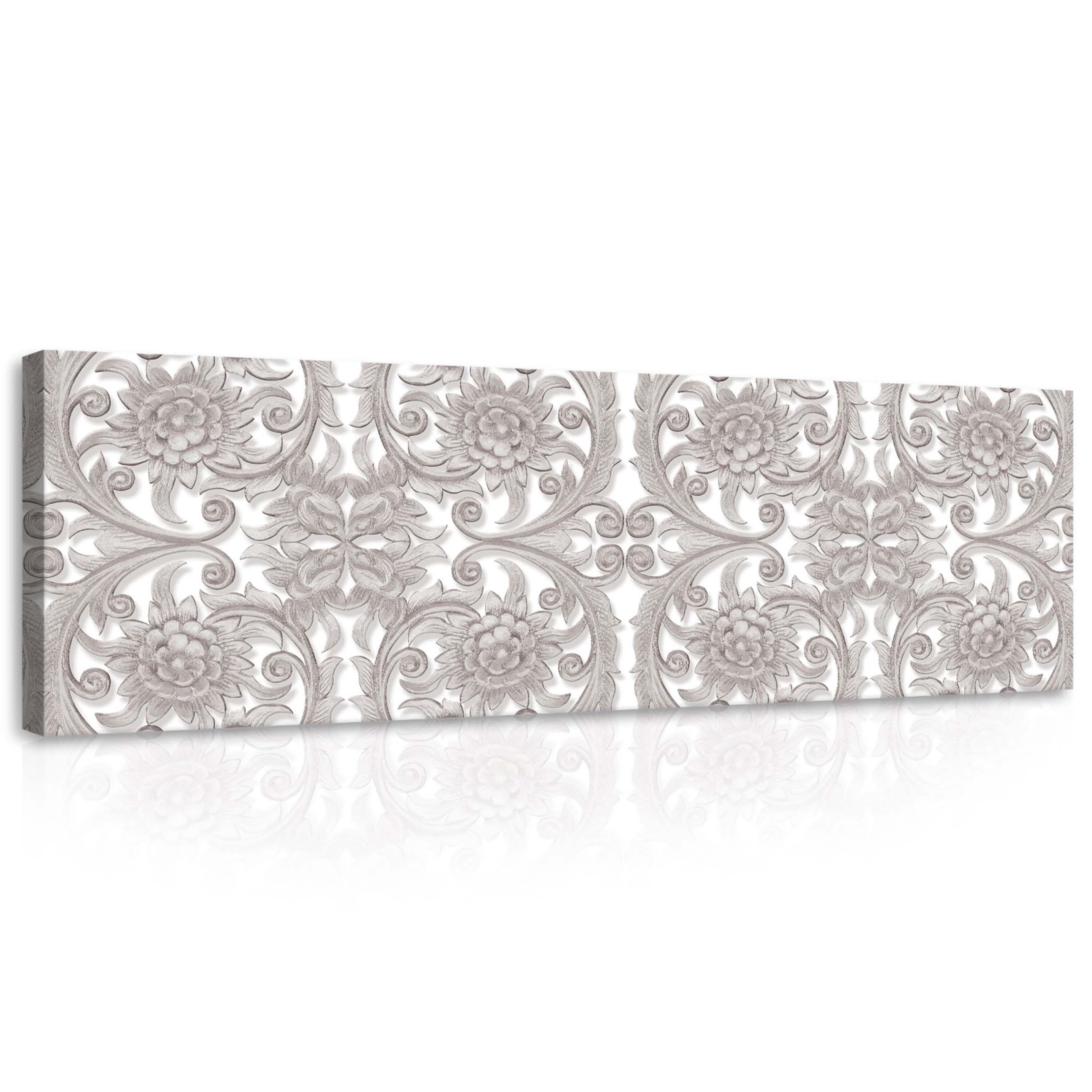 Obraz 145x45 Květiny a půvab Damašský dekor do ložnice Elegance