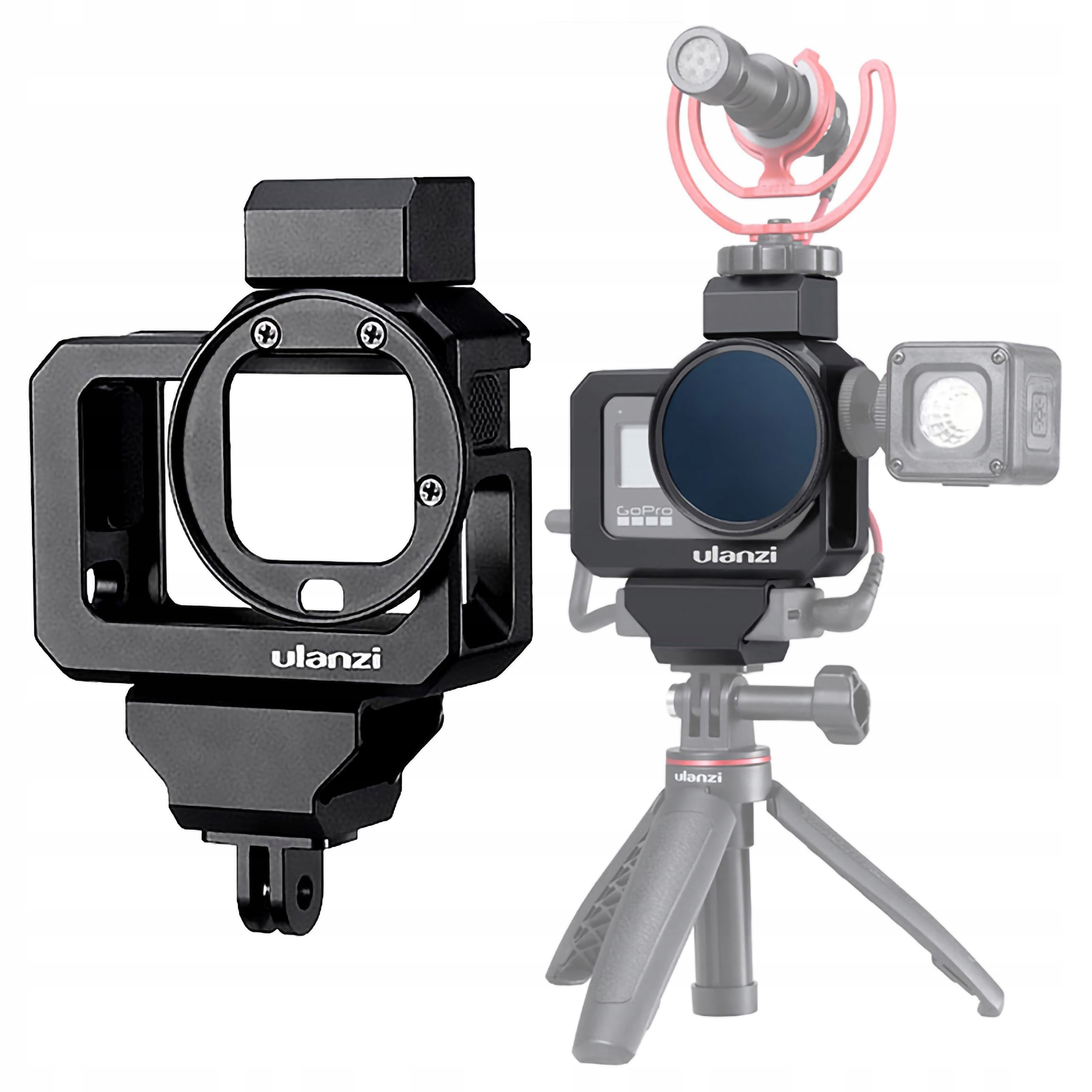 Hliníková rámová montáž pro Vlog Ulamzi G8-5 pro GoPro Hero 8 a příslušenství