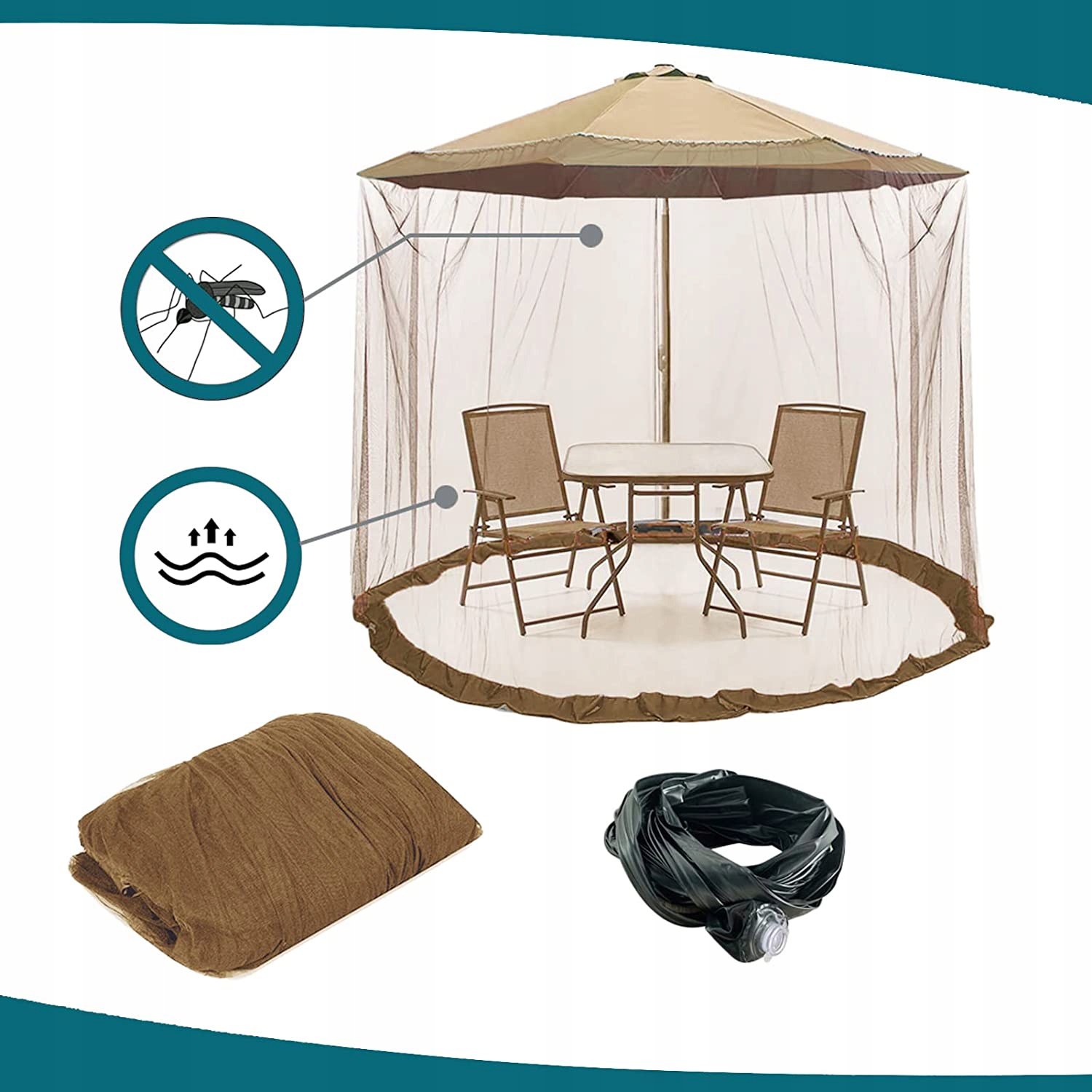 PAWILON OGRODOWY MOSKITIERA PATIO PARASOL 3 X 2.3M Szerokość 3 m