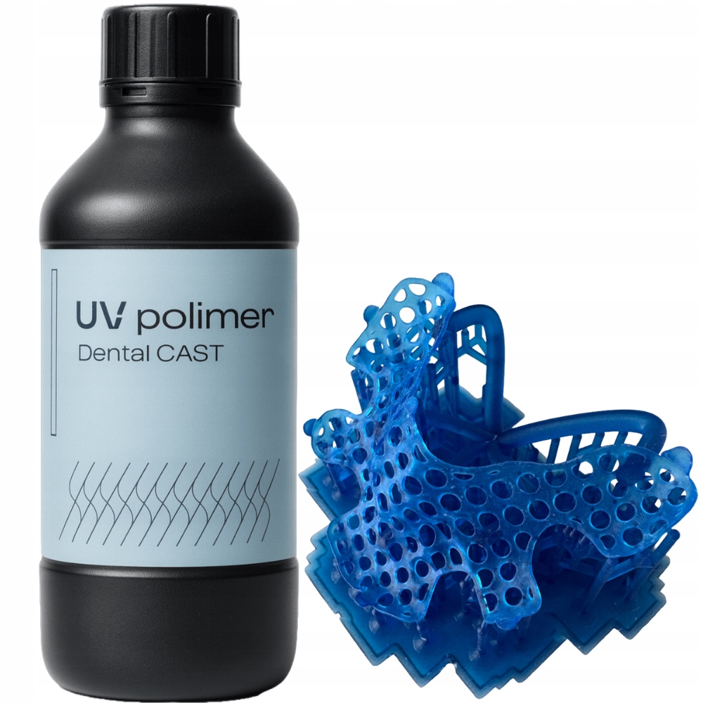 Uv Uv živica Polimer Dental Cast Blue Modrá 1 kg 1 l pre 3D tlačiareň