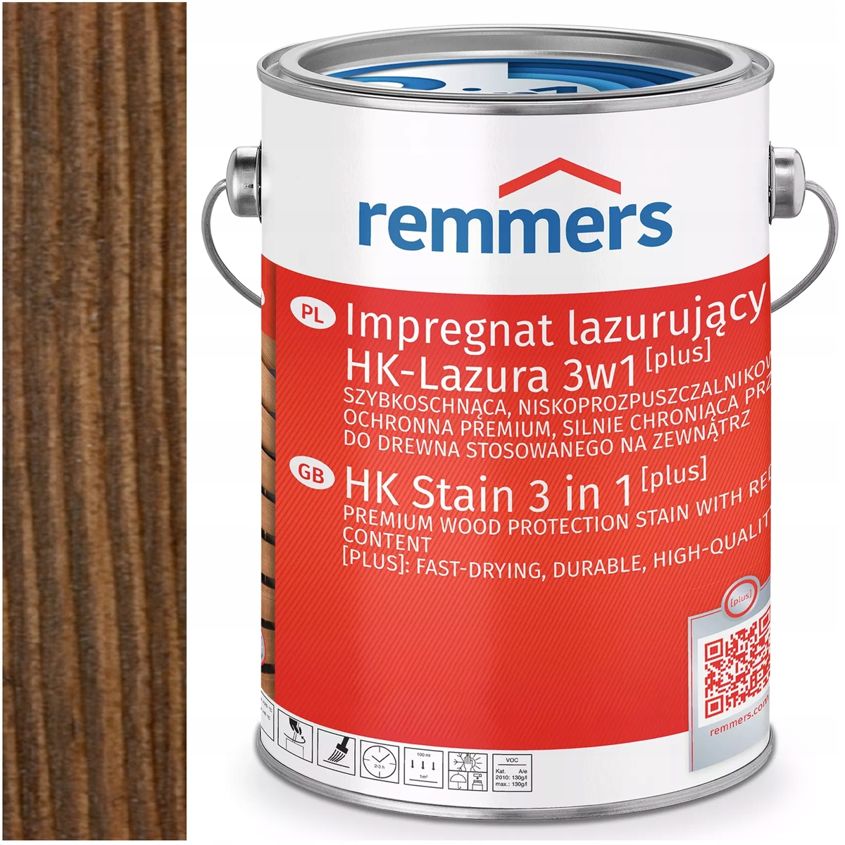 Remmers HK-Lasur HK-Lazura Plus ochranná lazura na dřevo Palisander 2,5L