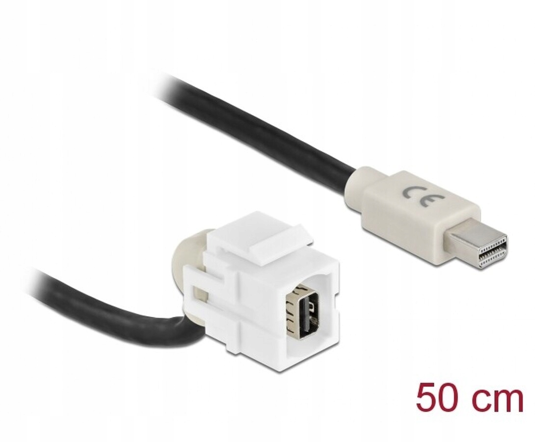 Moduł Keystone mini DisplayPort wtyk żeński 110° do mini DP Delock 86860