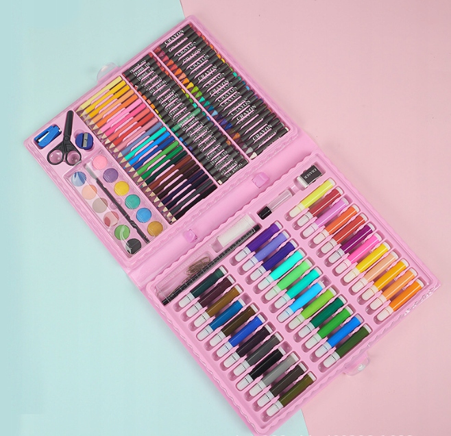 Zestaw artystyczny 150 sztuk SZKOŁA kredki PREZENT NA MIKOŁAJKI Marka DreamLine