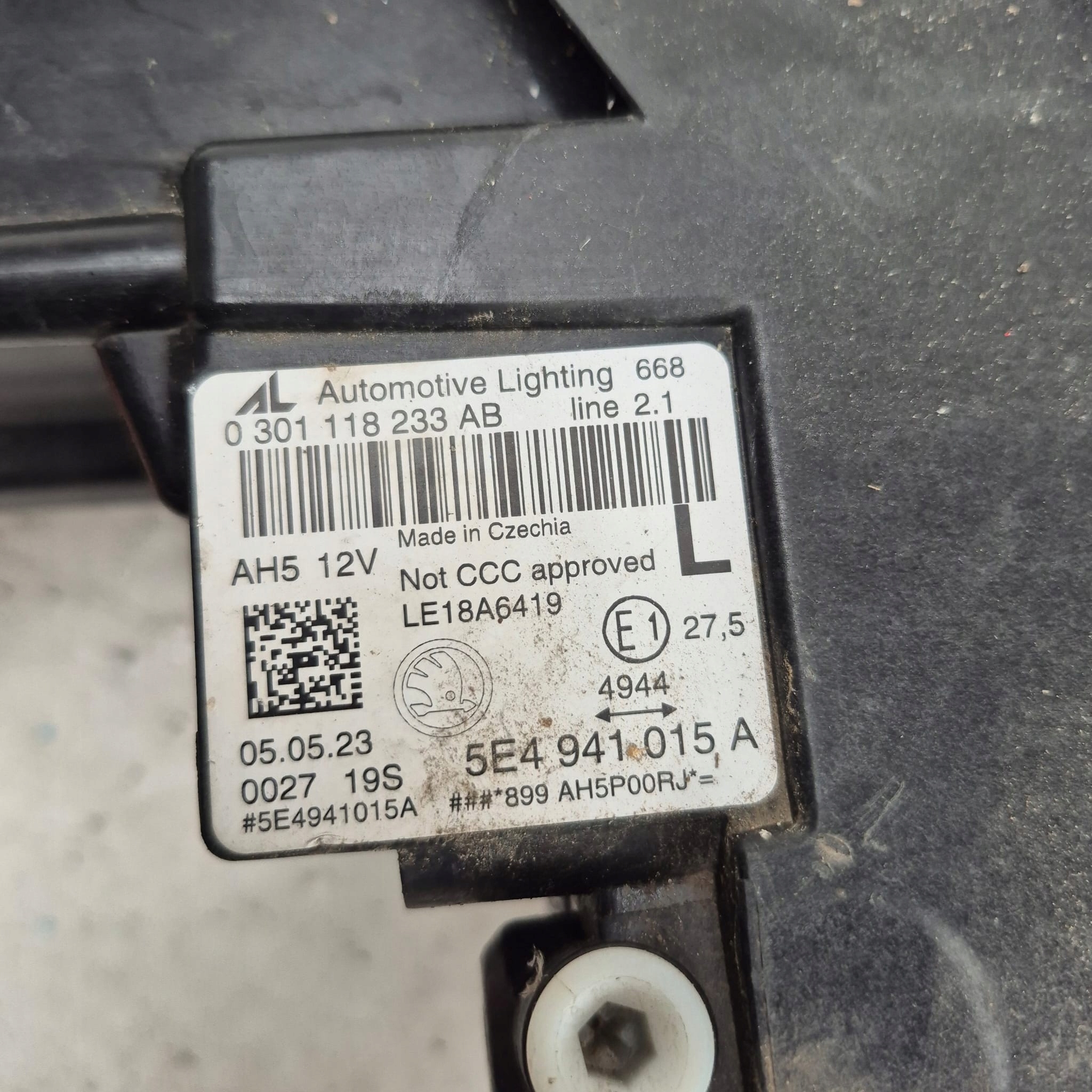 SKODA OCTAVIA IV 4 5E4 FULL LED light left front front 5E4941015A