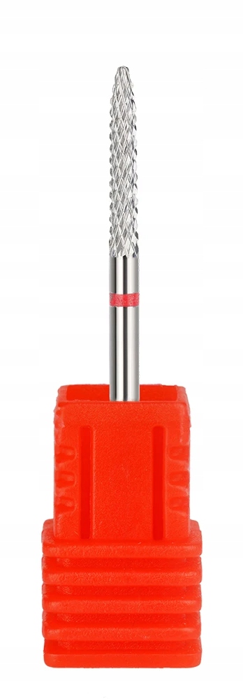 Frez Karbidowy z Węglika Spiekanego Stożek Prosty - czerwony delikatny Marka inna marka