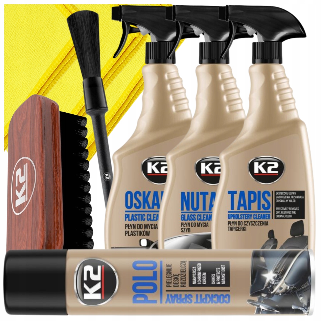 Zestaw czyszczenia samochodu Kosmetyków mycia pielęgnacji Wnętrza Auta K2