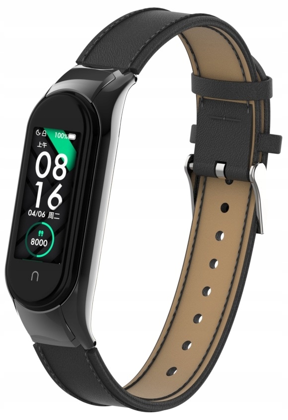 OPASKA SKÓRZANA PASEK do XIAOMI MI BAND 5/6 KOLORY Kolor czerwony