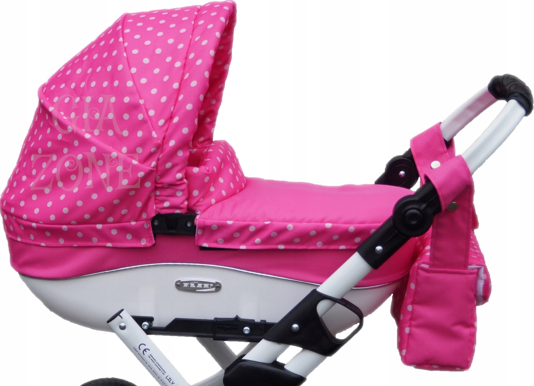 

Wózek Lalkowy Adbor Lily Dla Lalek K09 różowy