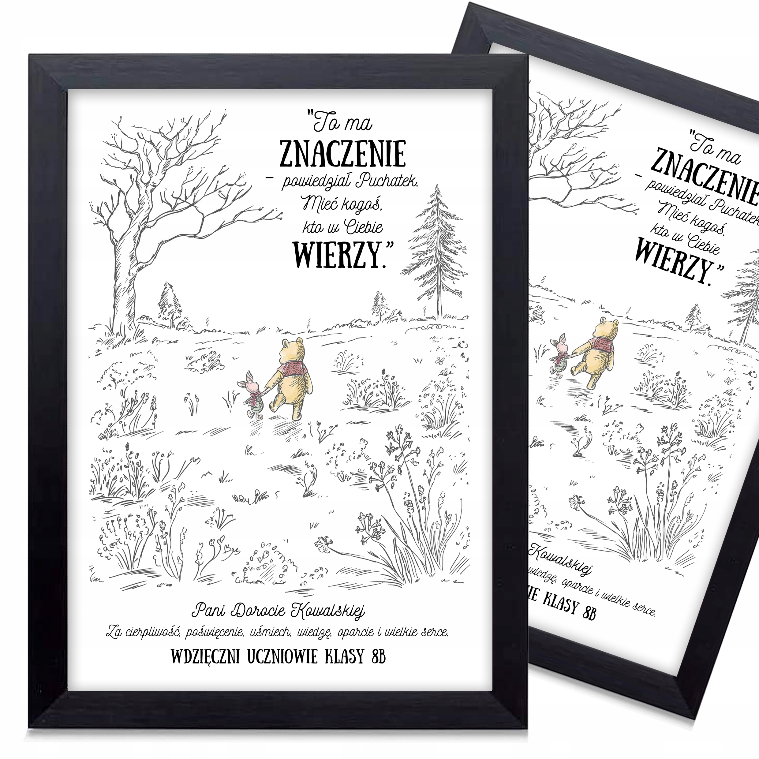 PLAKAT DLA NAUCZYCIELA NAUCZYCIELKI PODZIĘKOWANIE CYTAT PREZENT W RAMCE