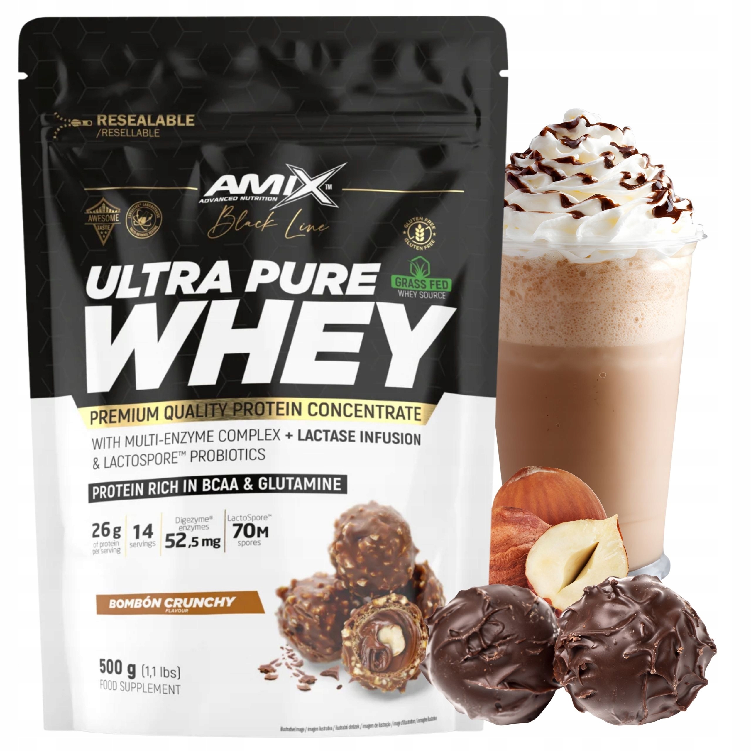 Protein Wpc Pure Whey Digezyme Čokoládovo-oříšková bílkovina 500 g