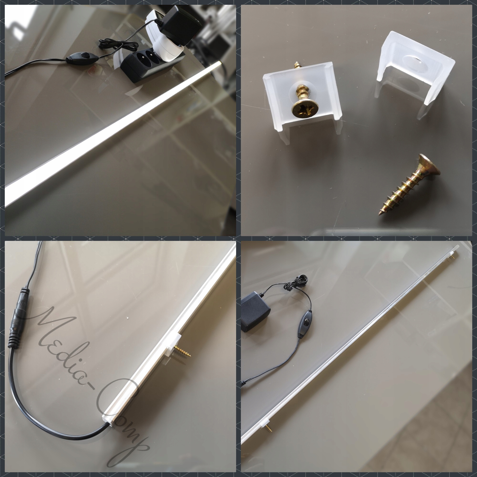 Listwa LED Oświetlenie PODSZAFKOWE 100cm WŁĄCZNIK Długość 1 m