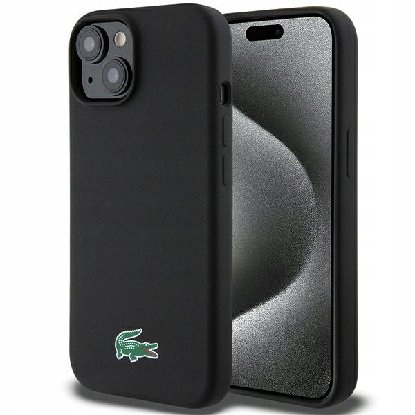 Pouzdro Lacoste pro iPhone 15 6.1" černé Silicone MagSafe