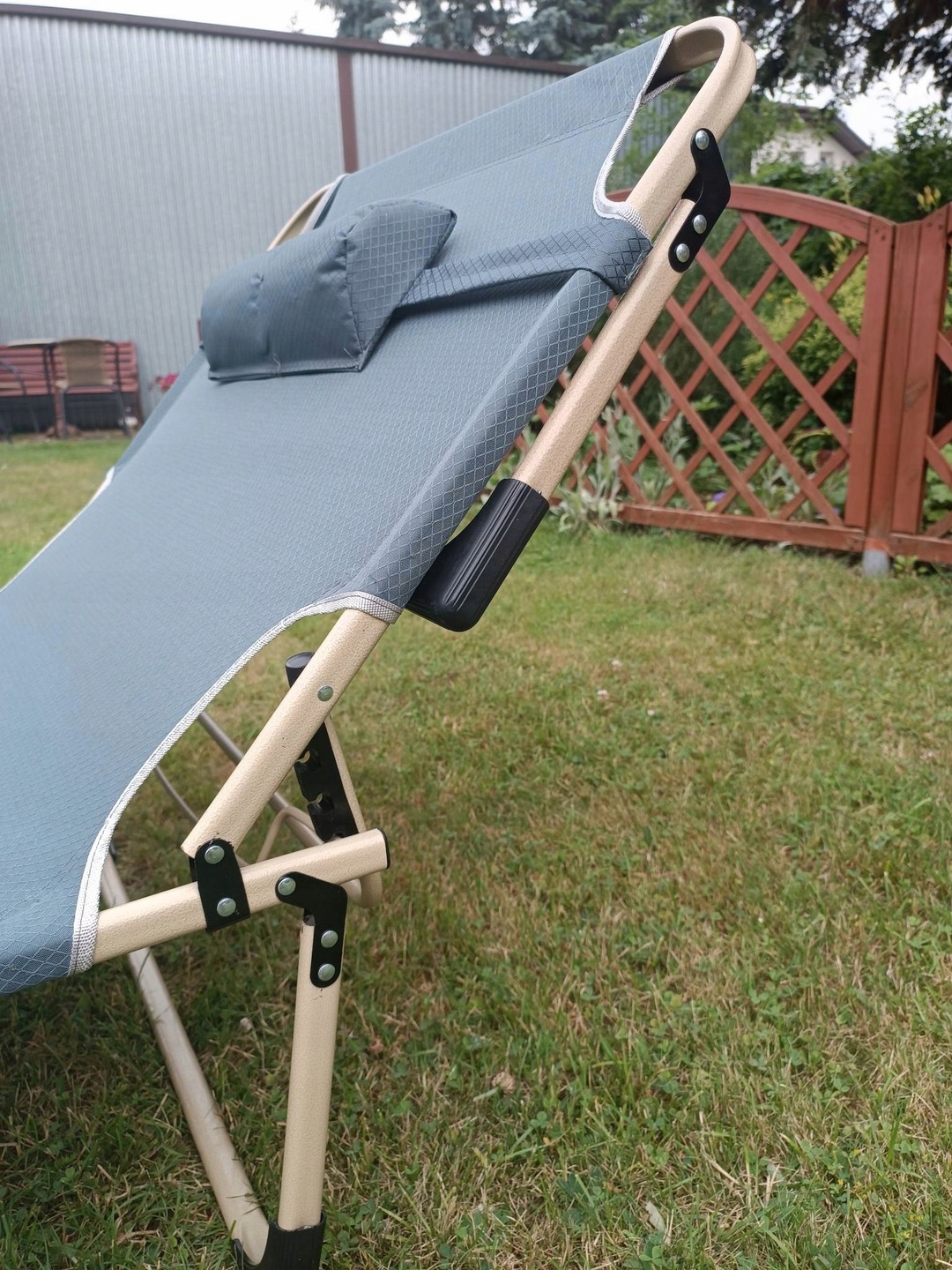 Składane ŁÓŻKO TURYSTYCZNE BIZNESOWE XXL LEŻANKA Materiał ramy stal