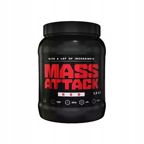 Gainer Mass Attack 1500 g Doplněk Stravy na svalovou hmotu Kreatin Bcaa Bílkoviny