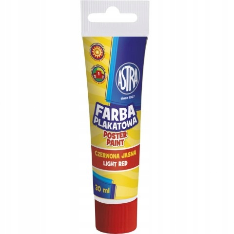 

Farby Plakatowe W Tubie 30ML. Jasna Czerwona Astra