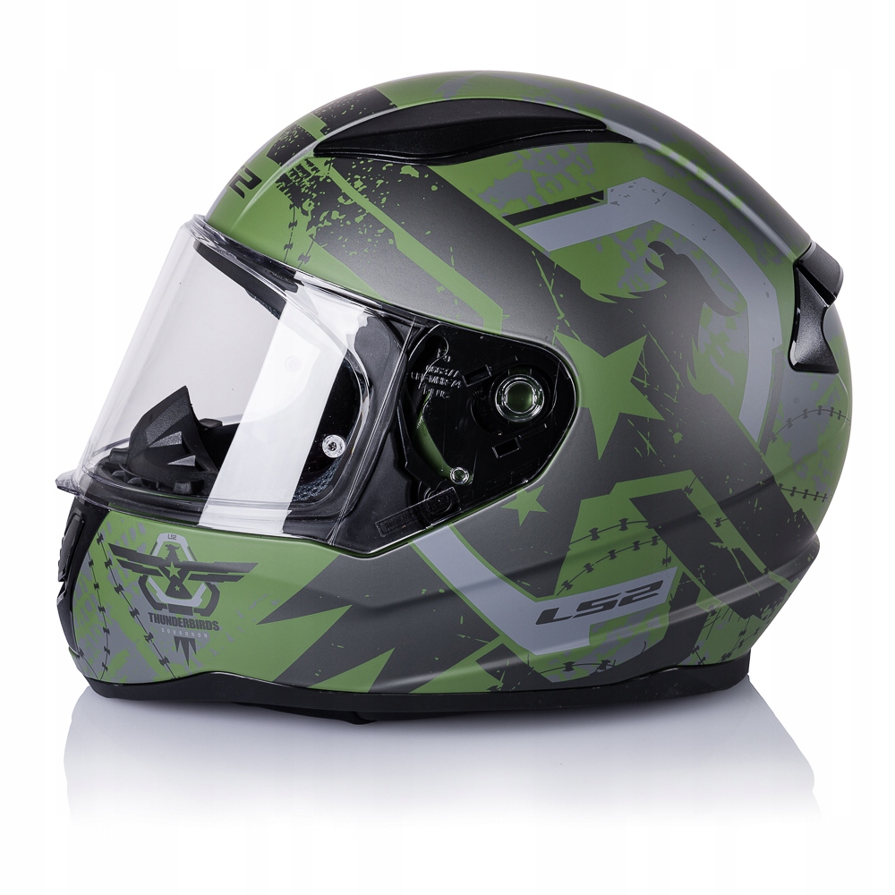 LS2 KASK MOTO INTEGRALNY FF353 RAPID II THUNDER BIRDS MAT MILITARY 2XL Obwód głowy 63-64 cm