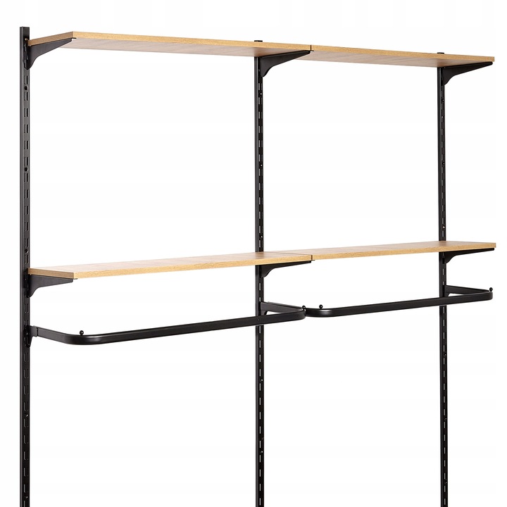 Garderoba Dwumodułowa 4 Półkowa Best-line 180x200 Czarna