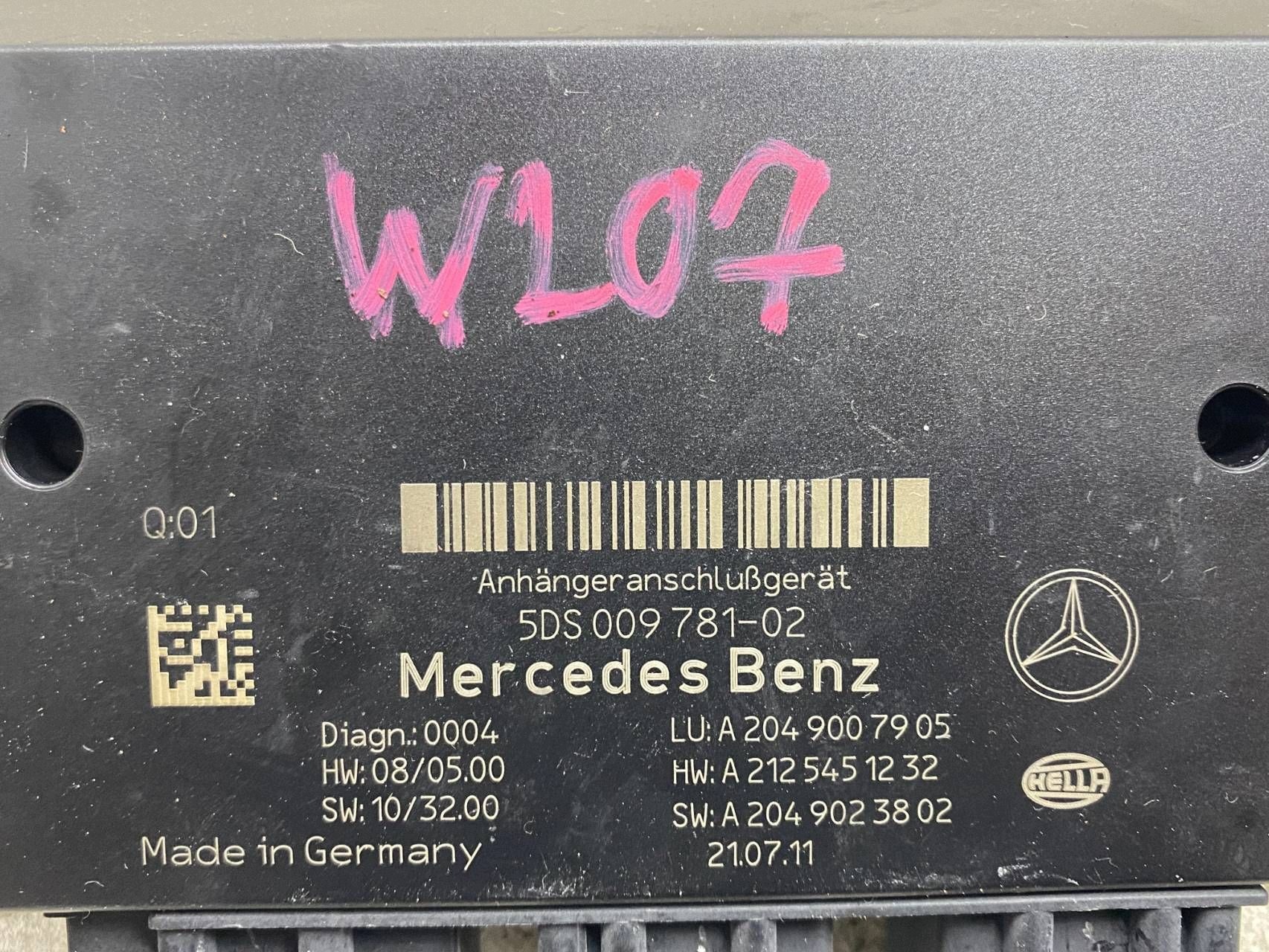 module control unit HAKA HOLOWNICZEGO MERCEDES E-KLASA C207 W207 A2049007905